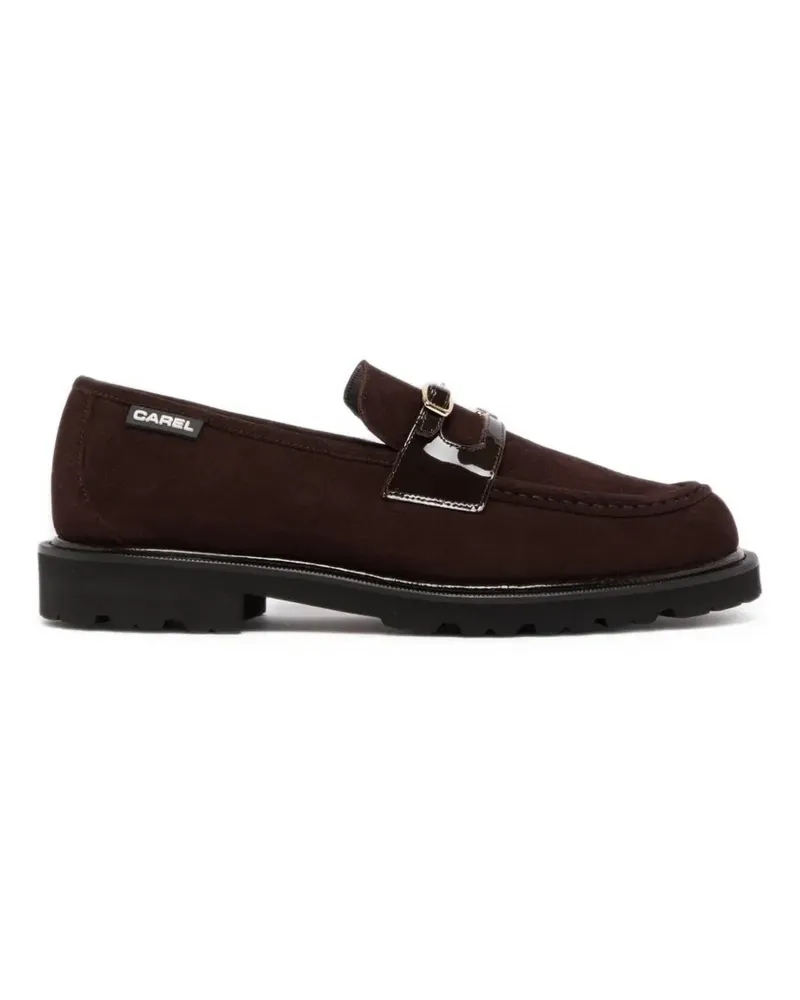 Carel Giovanna Loafer aus Wildleder mit Schnalle - Braun Braun