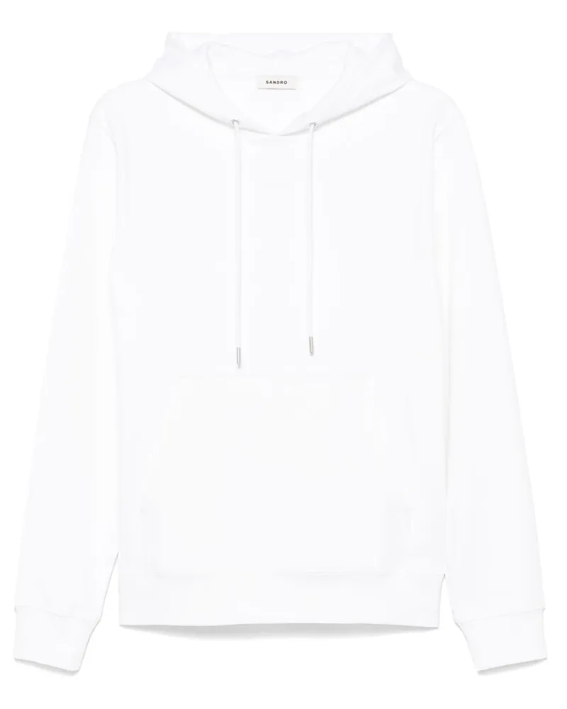Sandro Hoodie mit gummiertem Logo - Weiß Weiß