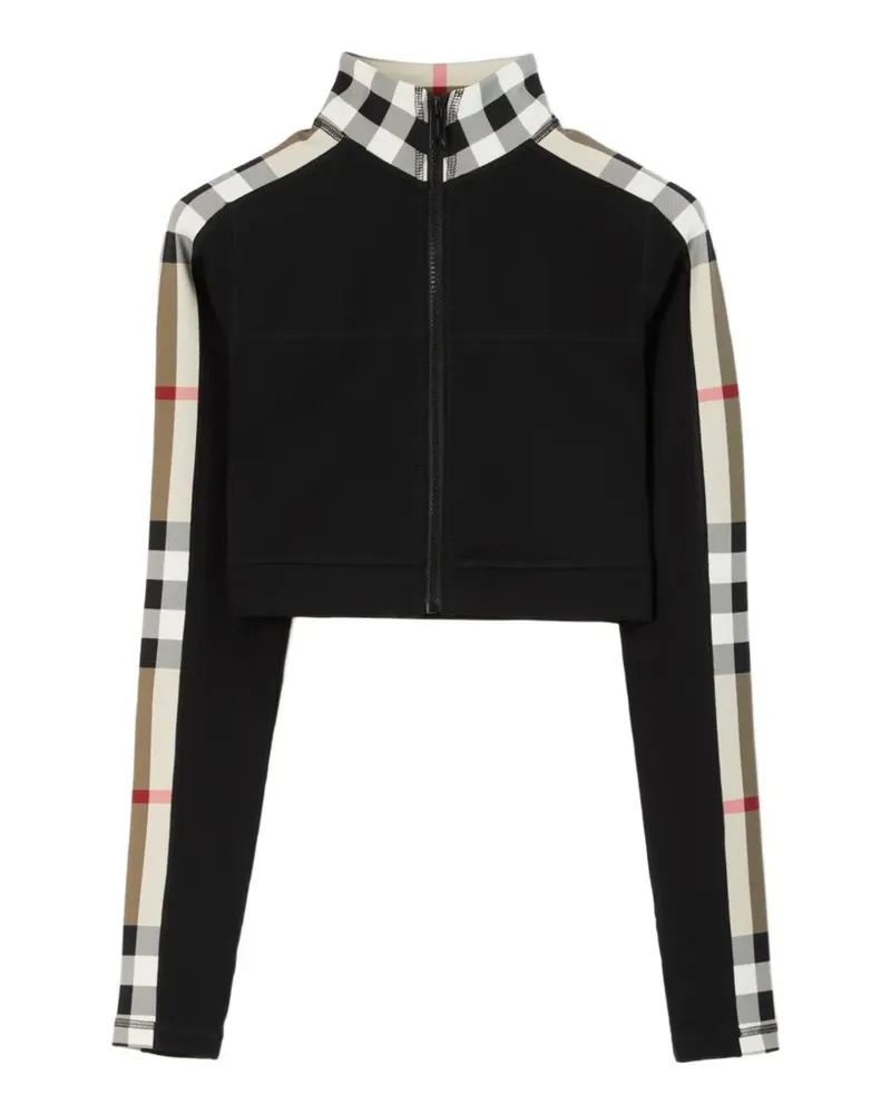 Burberry Cropped-Top mit Vintage-Check - Schwarz Schwarz