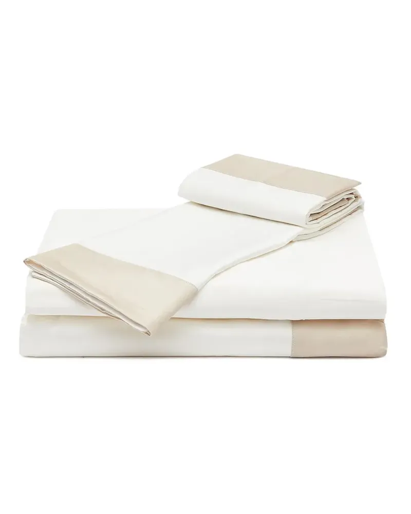 Frette Bettwäsche-Set mit breitem Rand - Weiß Weiß