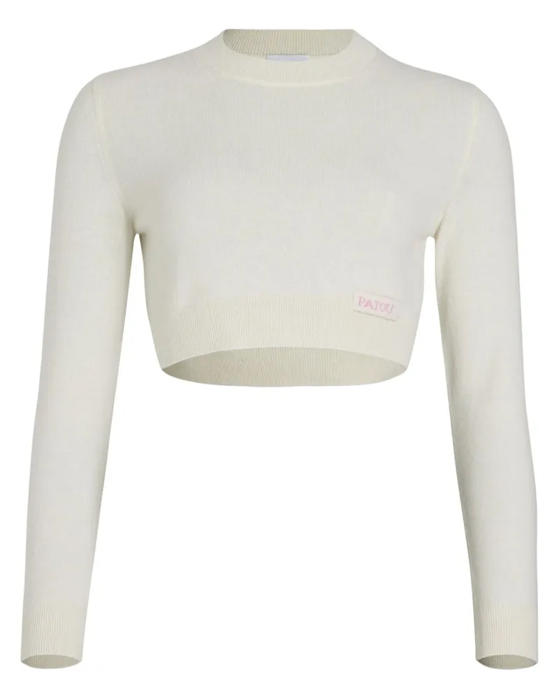 Patou Cropped-Pullover Weiß