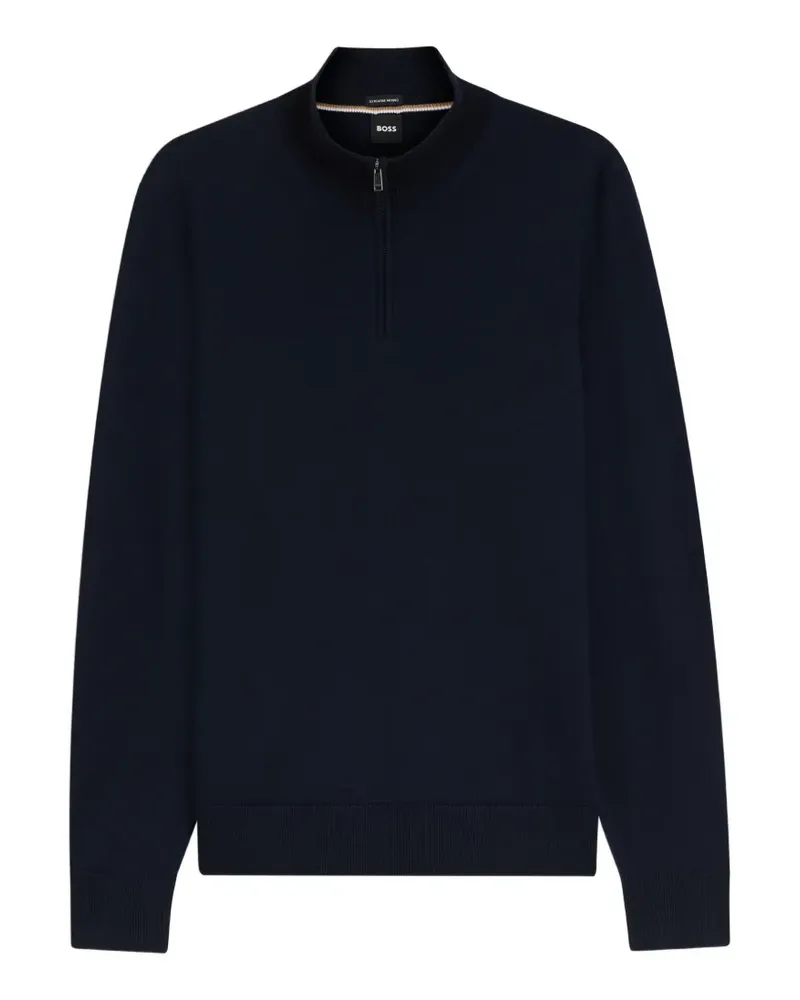 HUGO BOSS Pullover mit kurzem Reißverschluss - Blau Blau