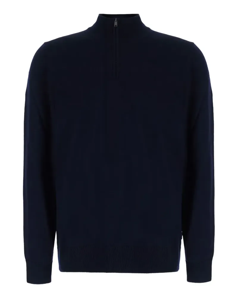 HUGO BOSS Pullover mit kurzem Reißverschluss - Blau Blau