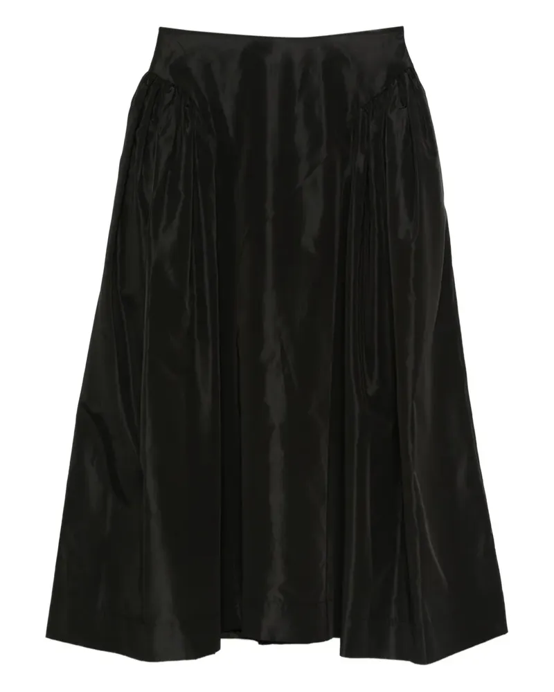 Simone Rocha Midirock mit Falten - Schwarz Schwarz