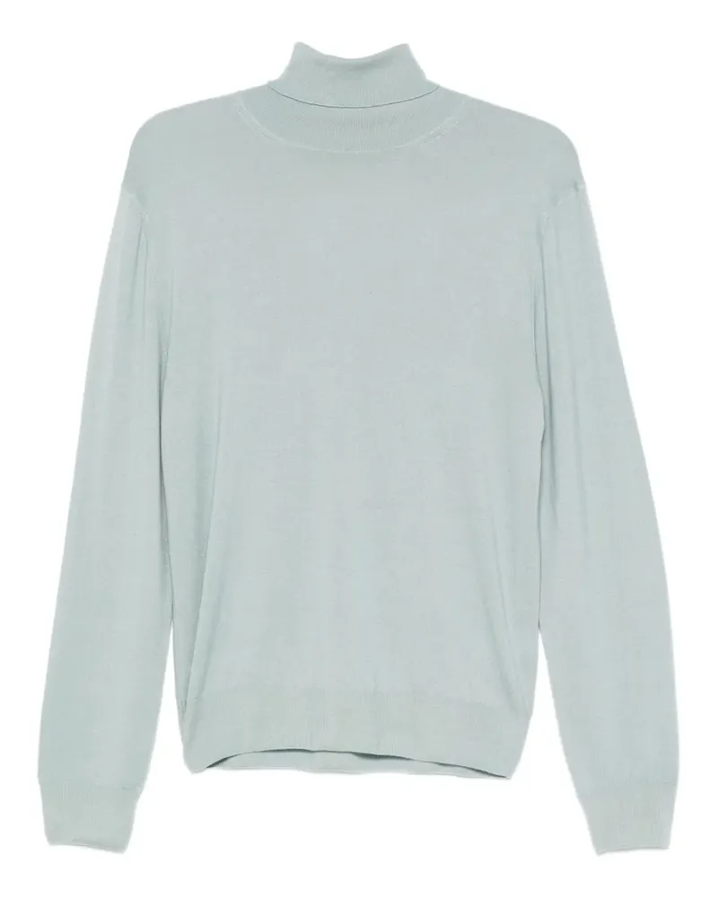 Canali Gestrickter Rollkragenpullover - Grün Grün