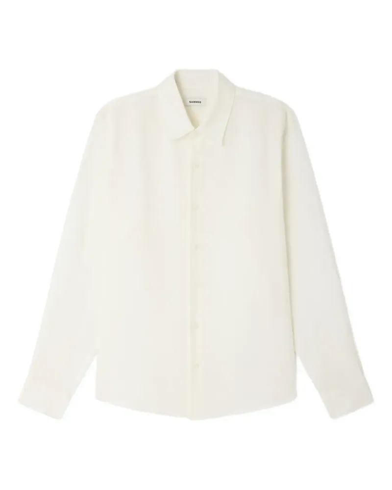 Sandro Hemd aus Leinen - Weiß Weiß