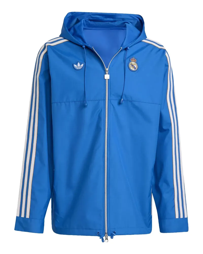 adidas Real Madrid Kapuzenjacke mit Streifen - Blau Blau