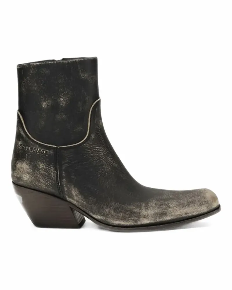 Balenciaga Memphis Stiefeletten in Schwarz/Beige Schwarz