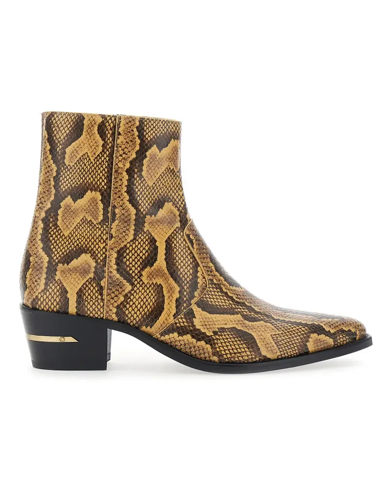 Amiri python embossed Ryder boot - Braun Braun
