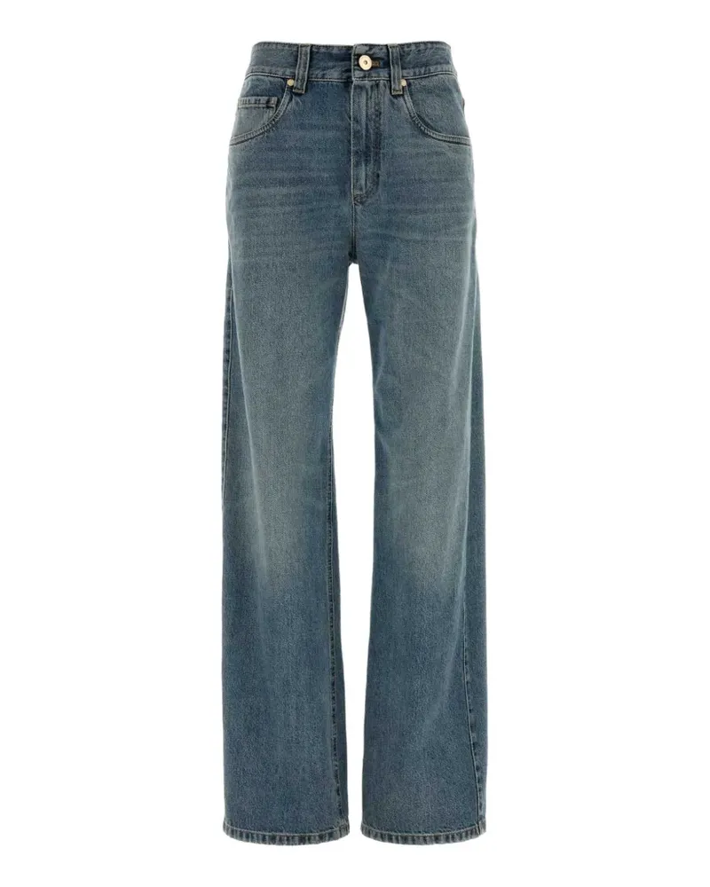 Brunello Cucinelli Authentic Jeans mit geradem Bein und verwaschenem Effekt - Blau Blau
