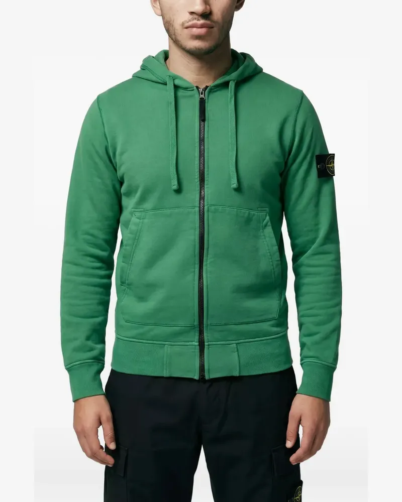 Stone Island Sweatshirt mit Logo-Patch - Grün Grün