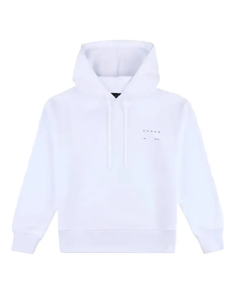 Hogan logo-print drawstring hoodie - Weiß Weiß
