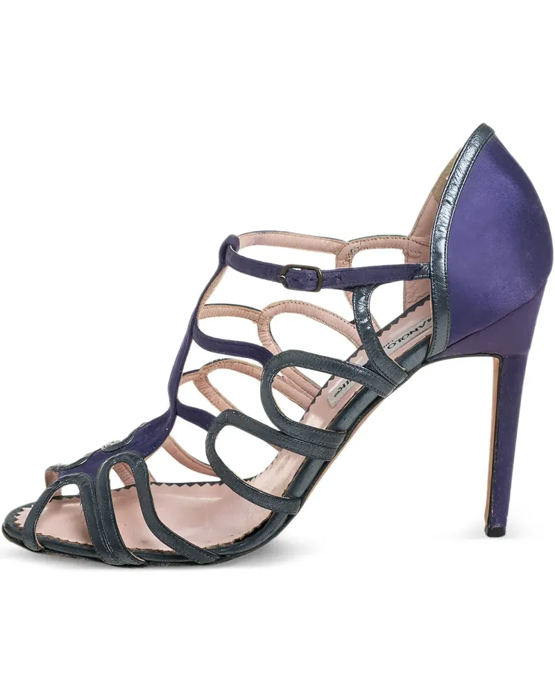 Manolo Blahnik Pre-owned Pumps mit Cut-Out 110mm - Violett Violett