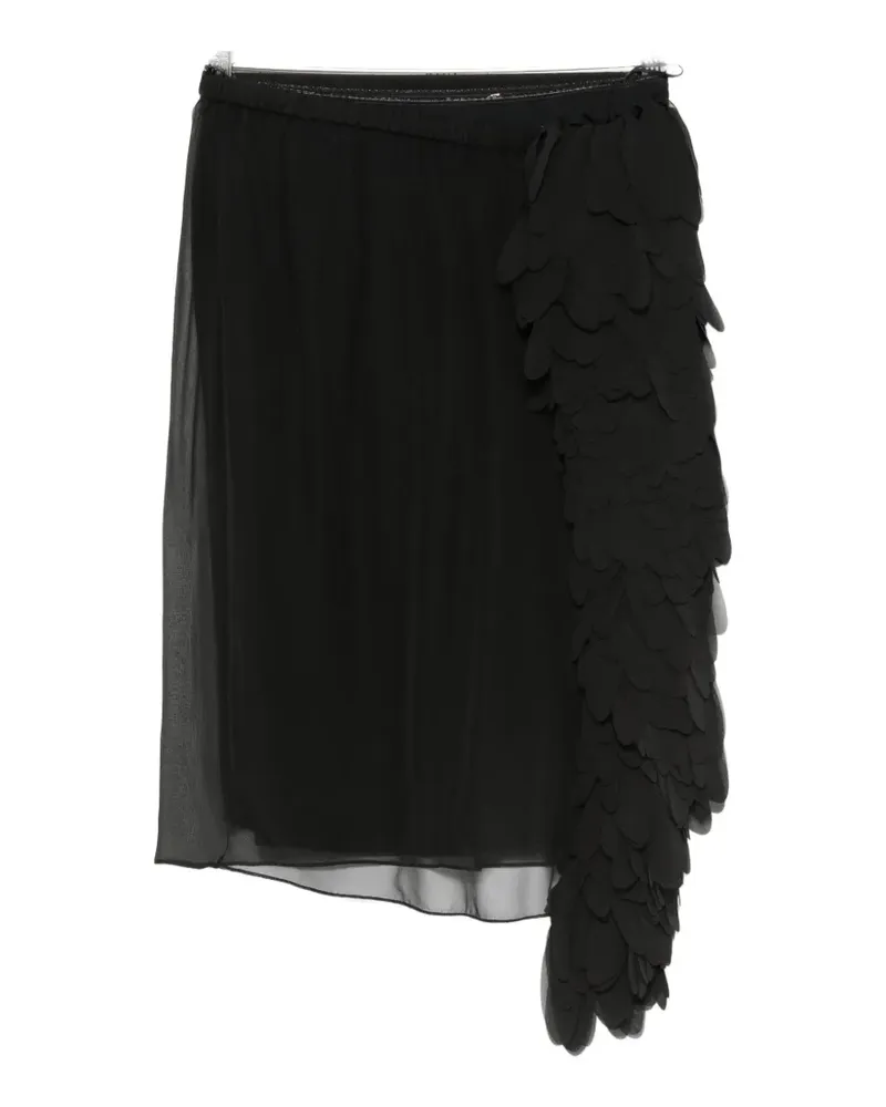 N° 21 petal-embellished mini skirt - Schwarz Schwarz