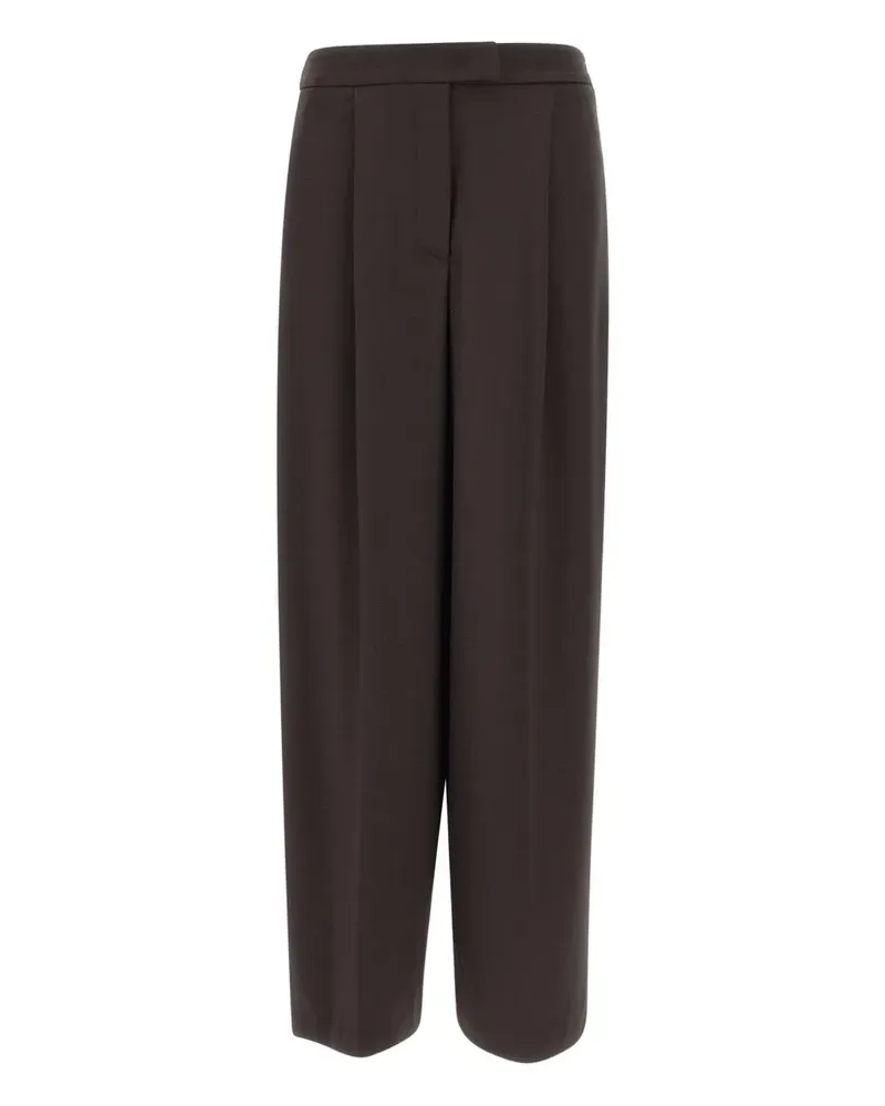 Kaos Hose mit Bundfalten - Braun Braun