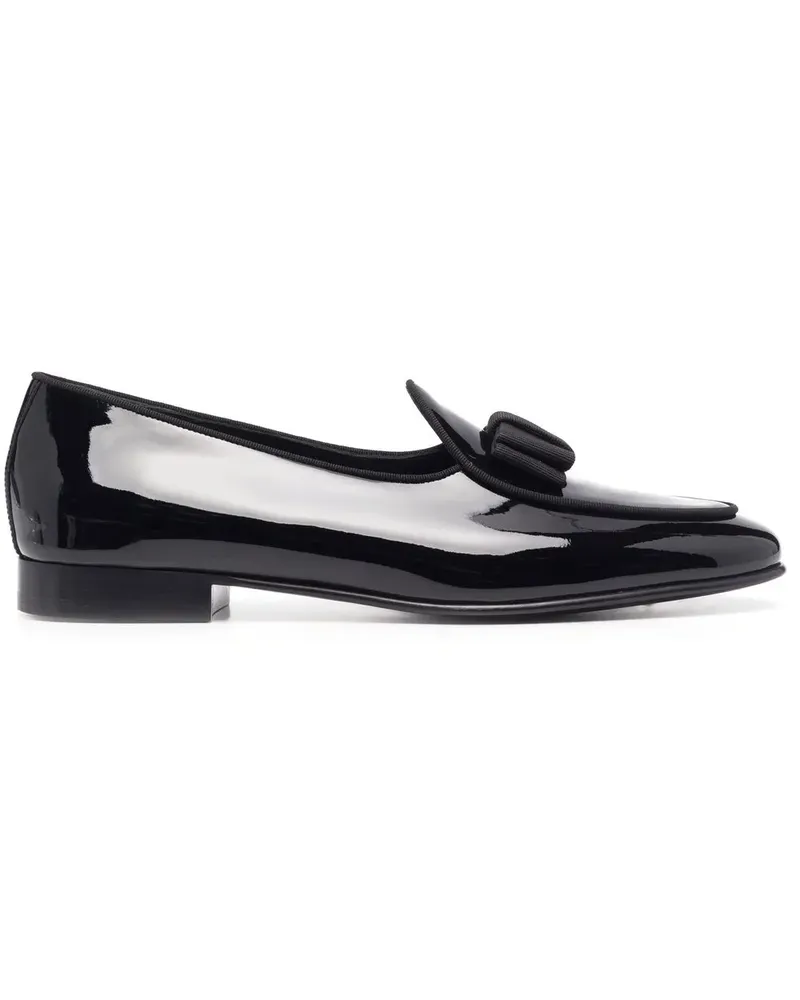 Edhèn Milano Loafer mit Schleifendetail - Schwarz Schwarz