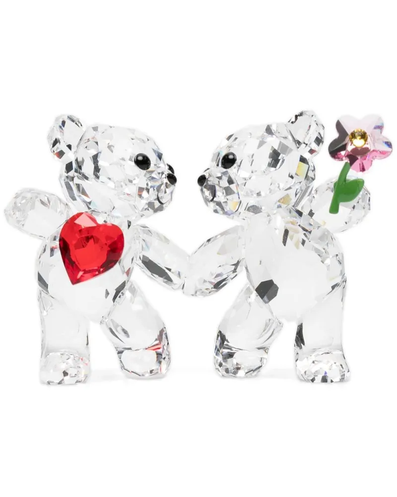 Swarovski Happy Together Kris Bear Skulptur - Weiß Weiß