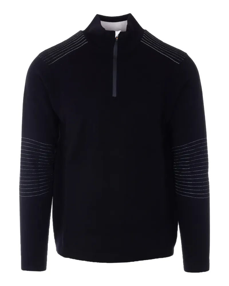 MOORER half-zip high-neck sweater - Schwarz Schwarz