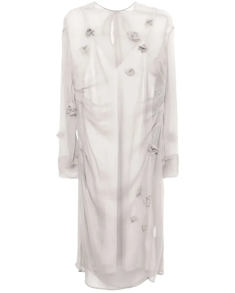 JNBY Seidenkleid mit abgerundetem Kragen - Grau Grau