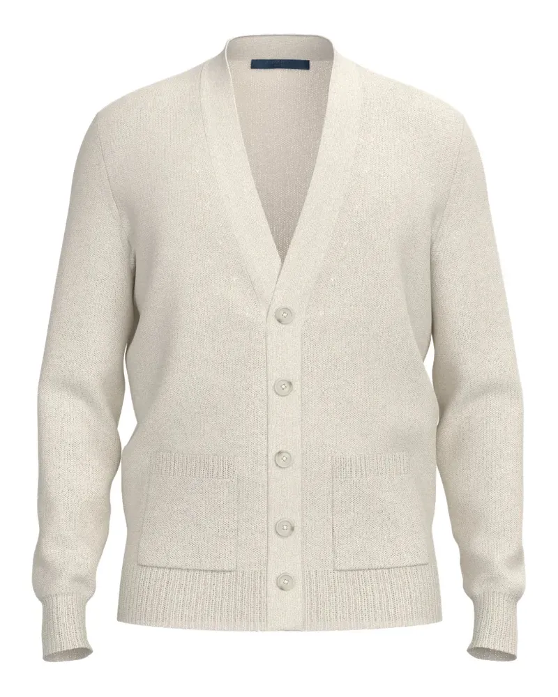 HUGO BOSS Cardigan mit V-Ausschnitt - Nude Nude