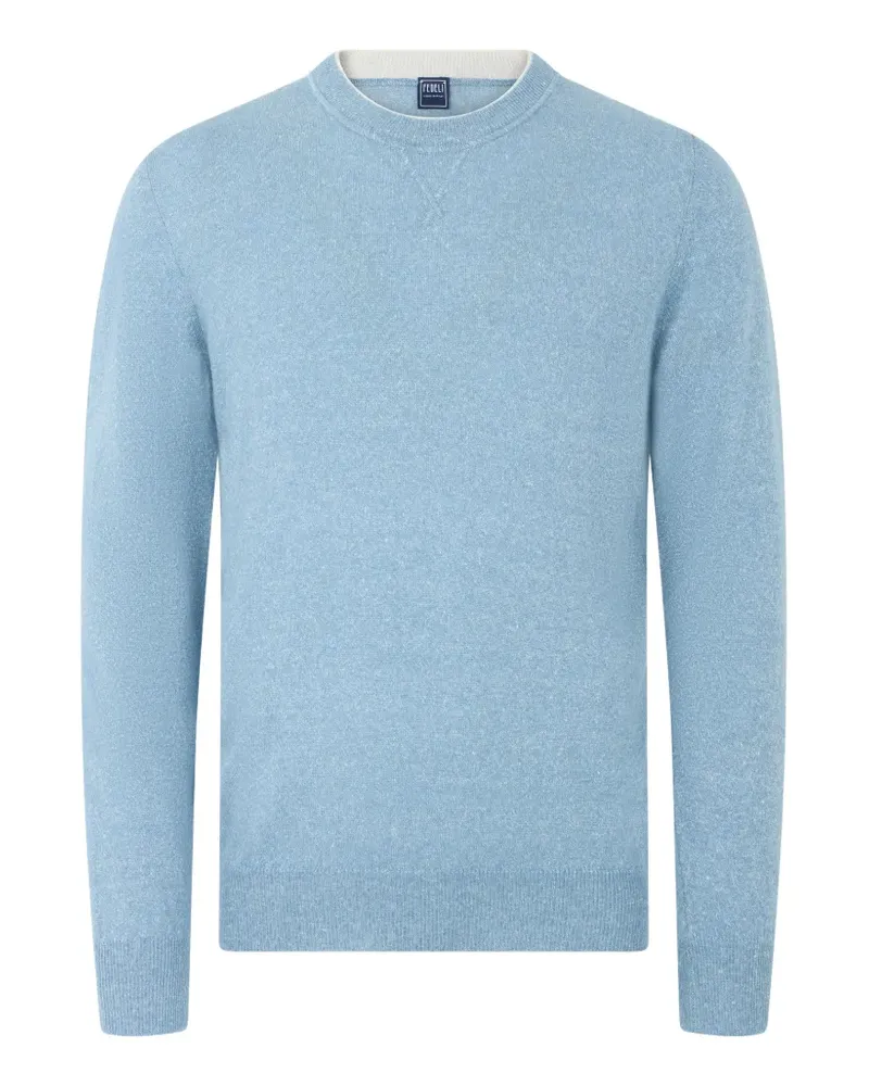 Fedeli crew-neck long-sleeve sweater - Blau Blau