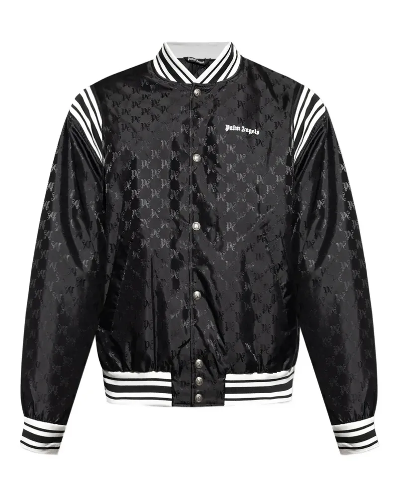 Palm Angels Bomberjacke mit Logo-Muster - Schwarz Schwarz