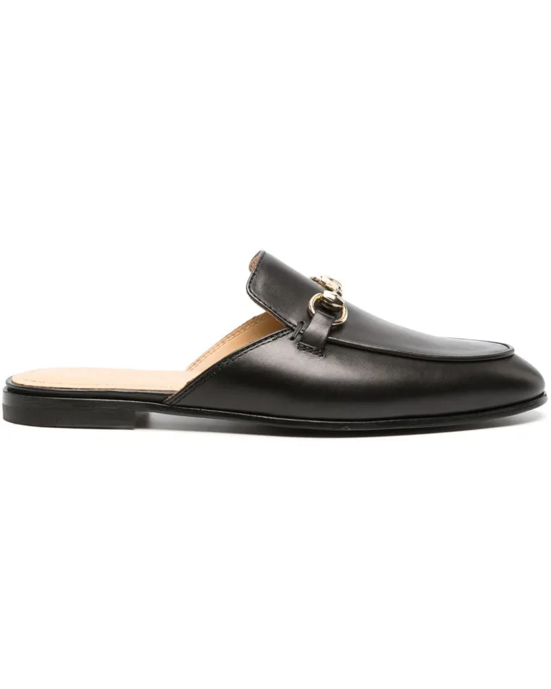 Scarosso Stiefeletten mit Horsebit-Detail - Schwarz Schwarz