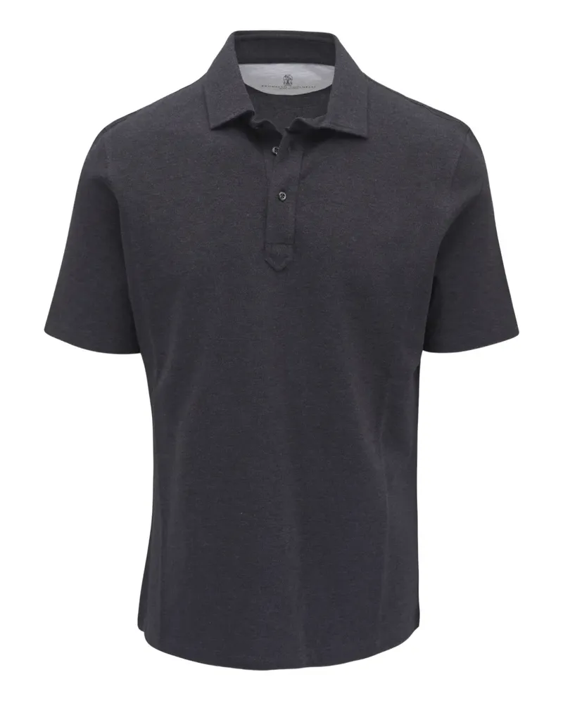 Brunello Cucinelli Poloshirt mit kurzen Ärmeln - Grau Grau