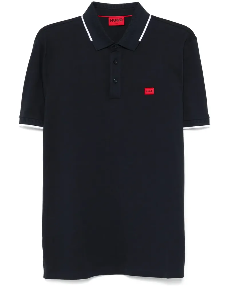 HUGO BOSS Poloshirt mit Logo-Patch - Blau Blau