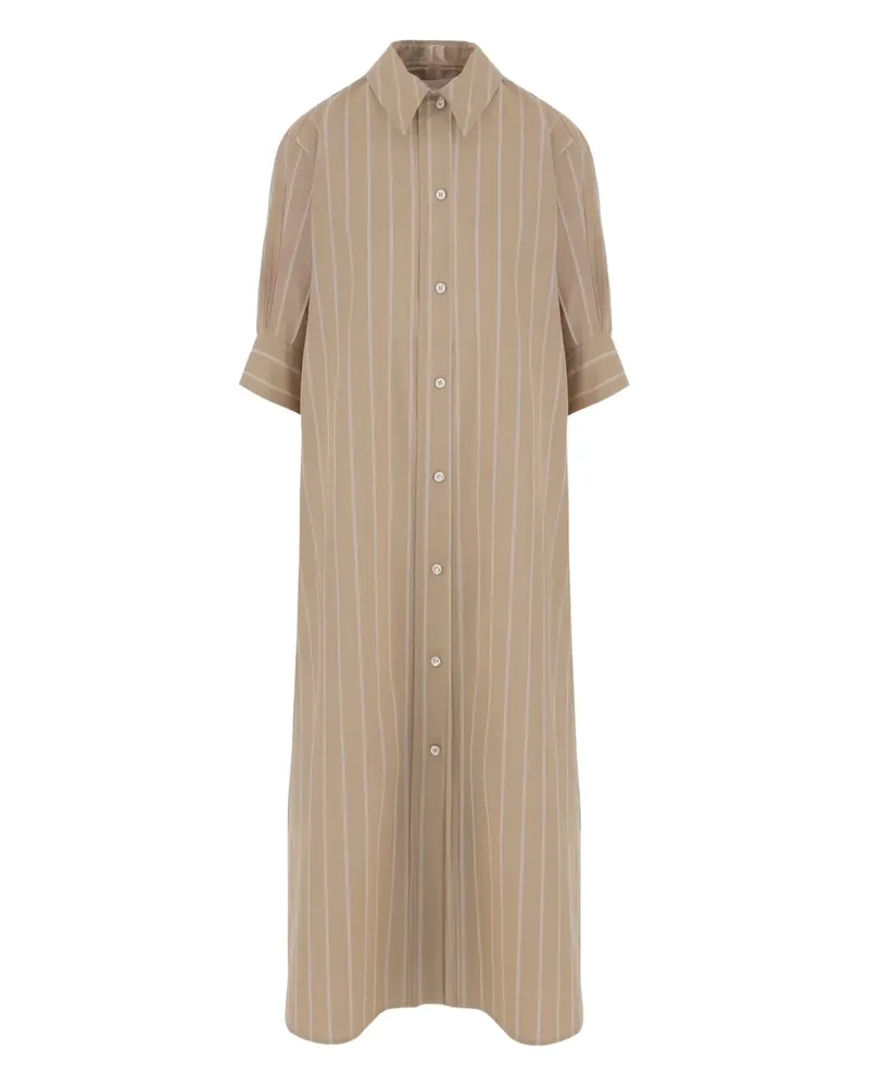 Jil Sander Geknöpftes Kleid mit Streifen - Nude Nude