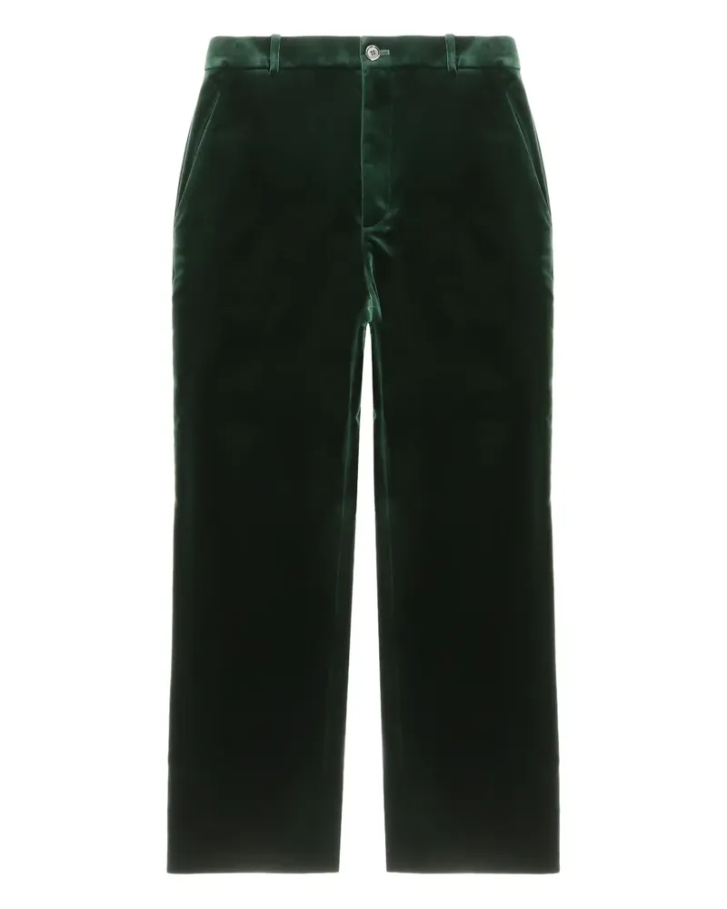 Yves Saint Laurent button velvet trousers - Grün Grün