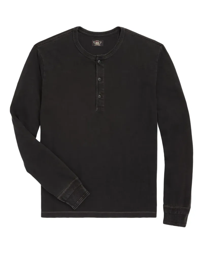Ralph Lauren Langärmeliges Henley-Hemd - Schwarz Schwarz