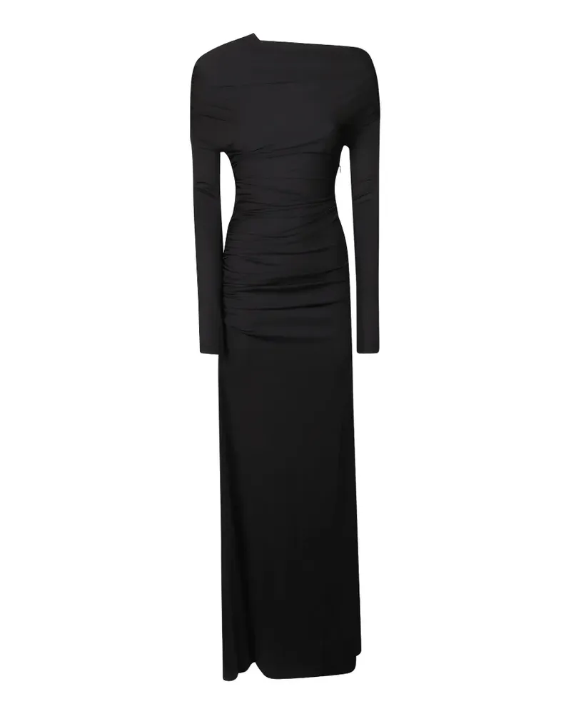 Victoria Beckham ruched long-sleeve maxi dress - Schwarz Schwarz
