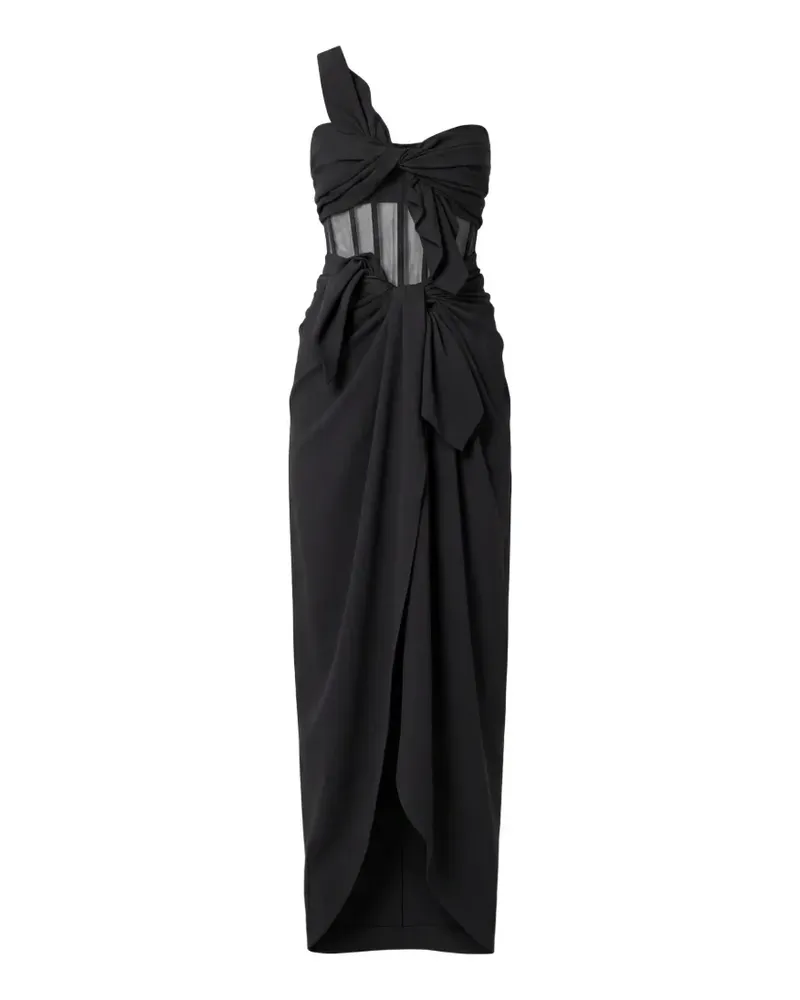 Monse Schulterfreies Maxikleid mit Corsage - Schwarz Schwarz