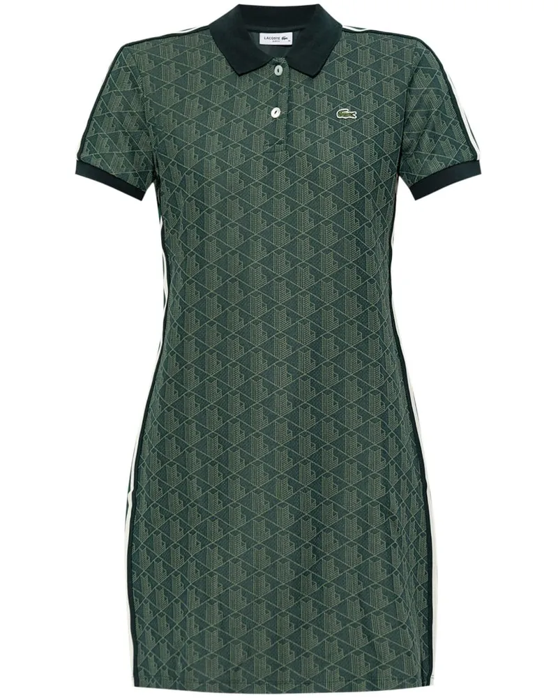 Lacoste Poloshirtkleid mit Monogramm-Jacquard - Grün Grün
