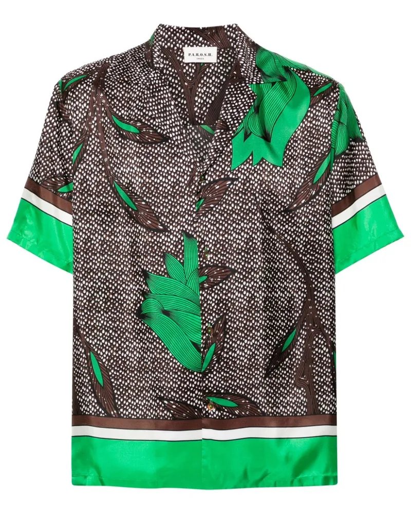 P.A.R.O.S.H. P.A.R.O H. Wax Hemd aus Seide - Braun Braun