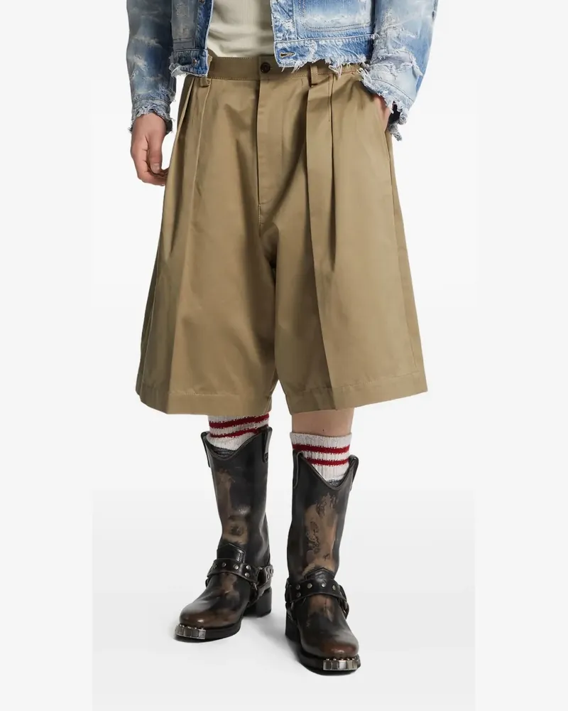 Dsquared2 Chic Shorts mit Falten - Braun Braun