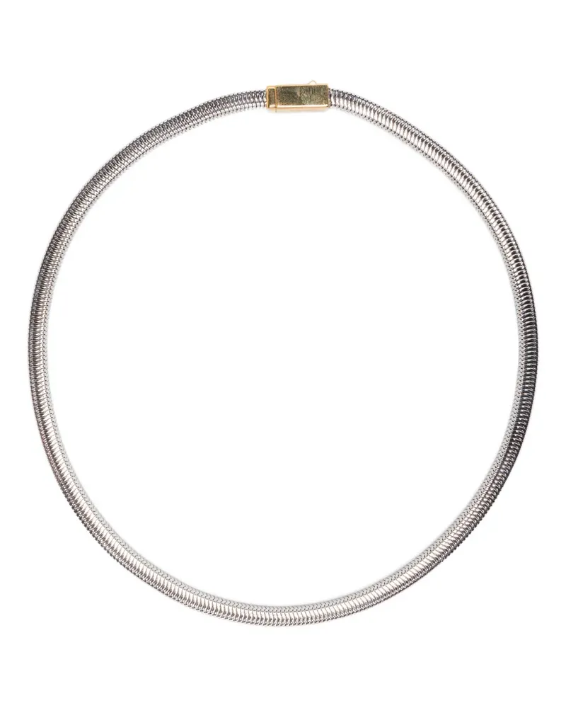 Jil Sander Halskette aus Messing - Silber Silber