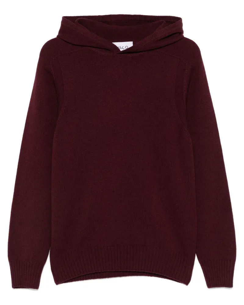 D4.0 Hoodie aus Wolle - Rot Rot