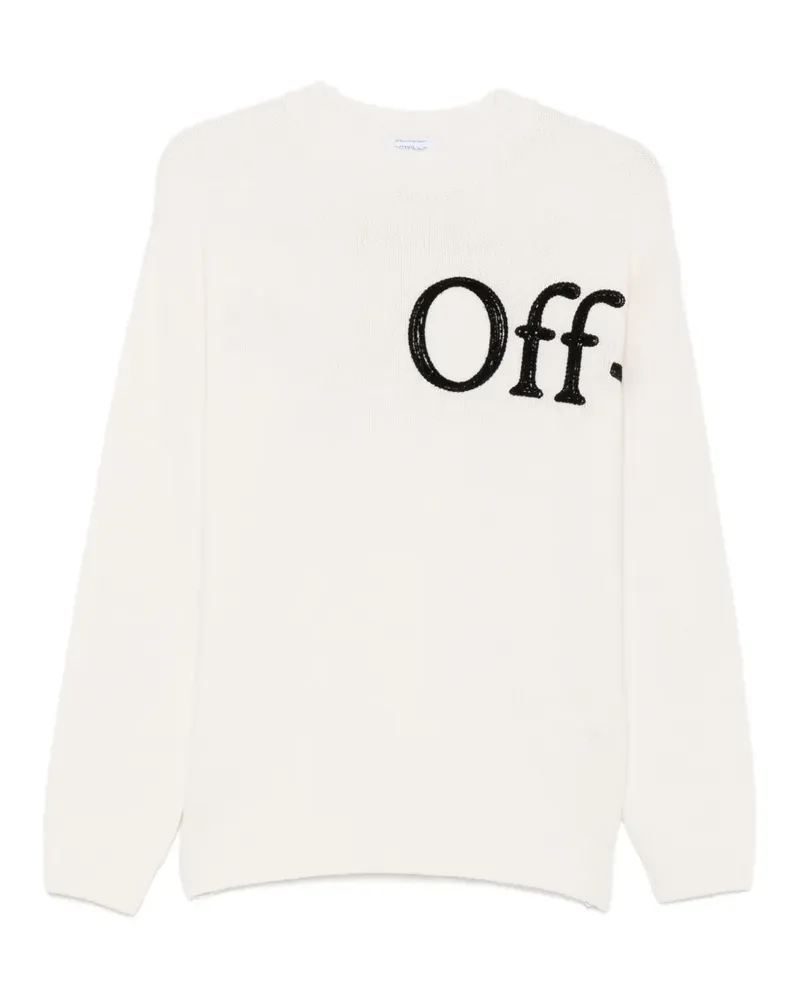 OFF-WHITE logo-patch sweater - Nude Nude