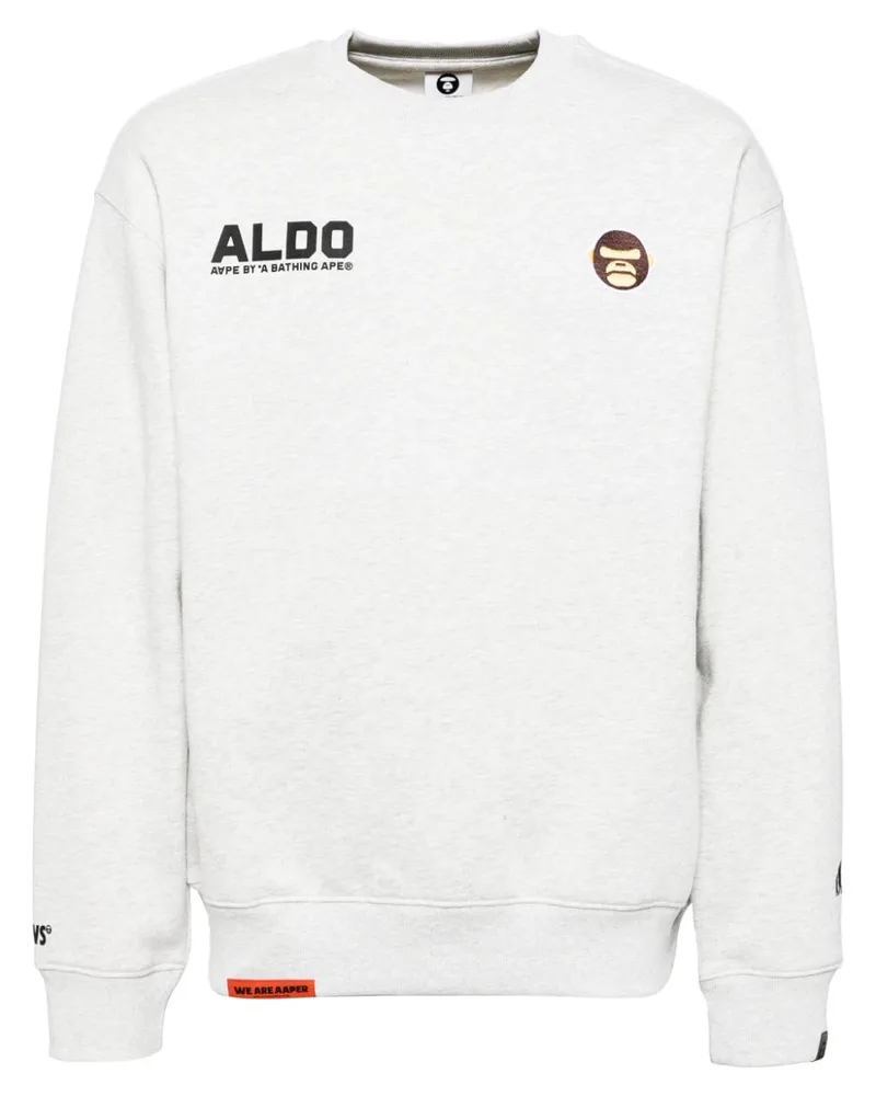 BAPE Sweatshirt mit Logo-Stickerei - Grau Grau