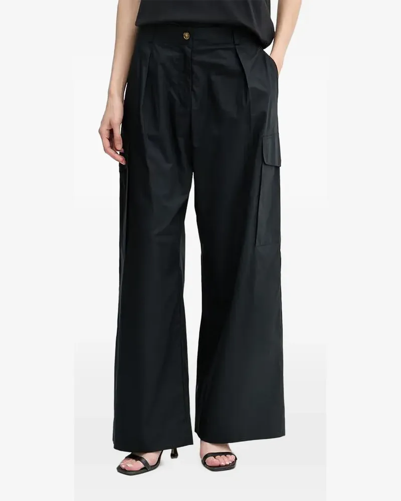 Blauer wide-leg cargo pants - Schwarz Schwarz