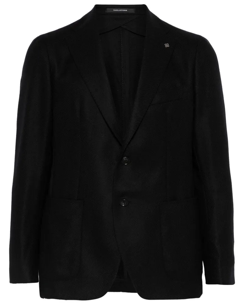Tagliatore Twill-Sakko Schwarz