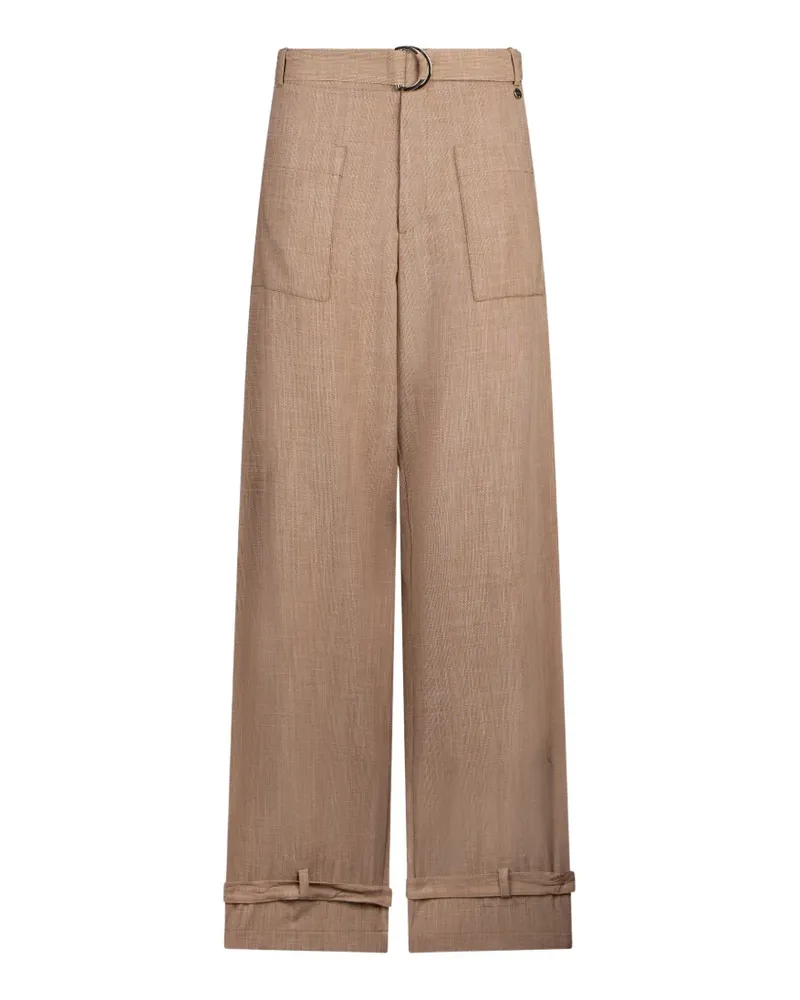 Liu Jo belted trousers - Nude Nude