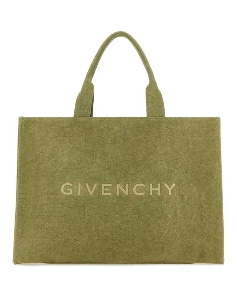 Givenchy Shopper mit Logo-Stickerei - Grün Grün