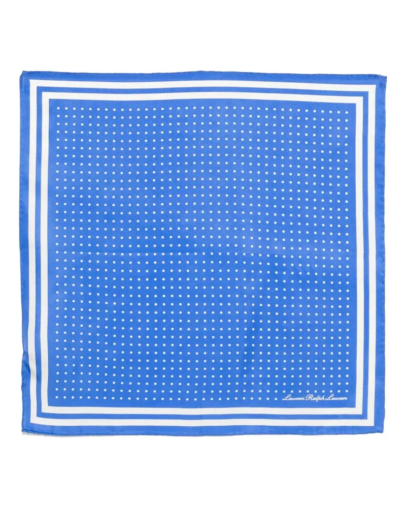 Ralph Lauren Seidenschal mit Polka Dots - Blau Blau