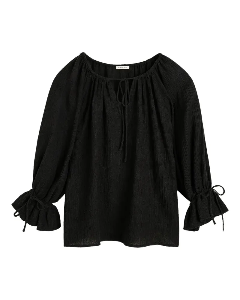 By Malene Birger Rose weave blouse - Schwarz Schwarz