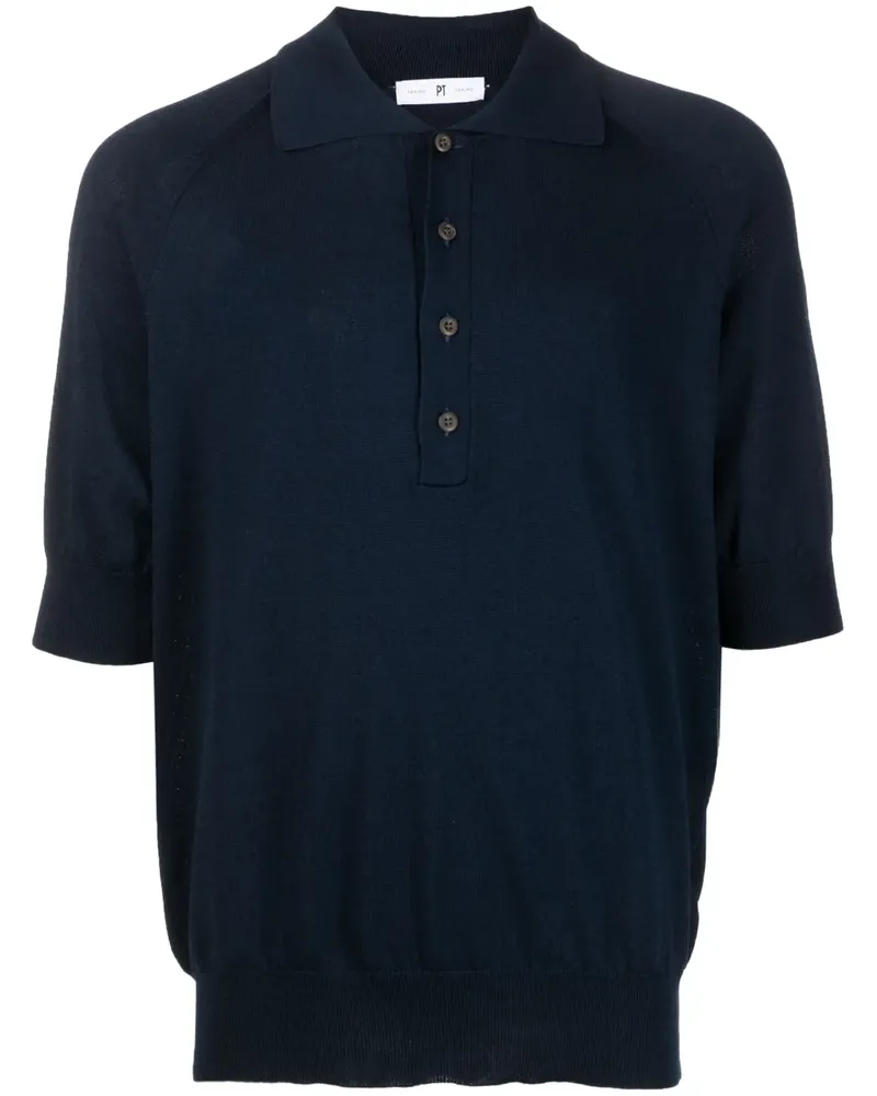 PT TORINO Poloshirt mit Knöpfen - Blau Blau