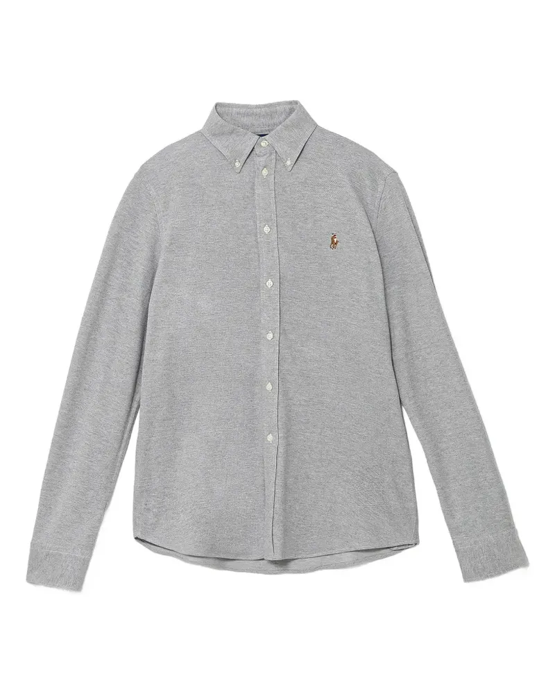 Ralph Lauren logo-embroidered pique shirt - Grau Grau