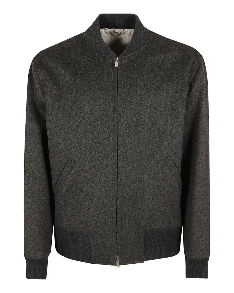 LARDINI Bomberjacke mit gerippten Details - Grau Grau